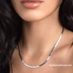 زنجیر طلا هرینگبون رنگ سفید